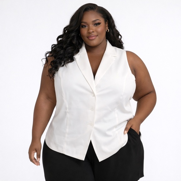 Torrid White Vest for Women - Picture 6 of 8